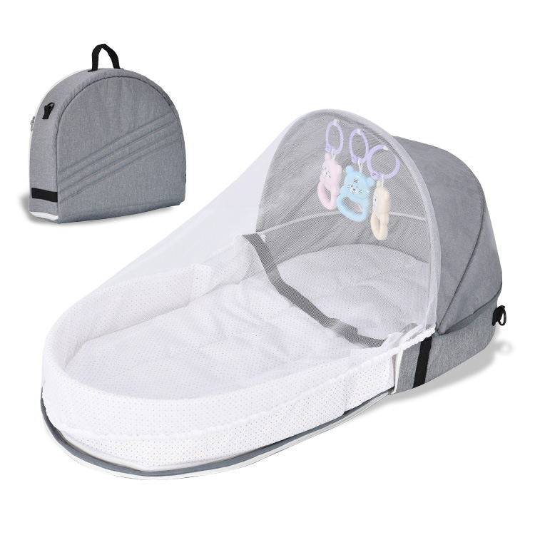UQM Portable Baby Bassinet Foldable Travel Crib With Mosquito