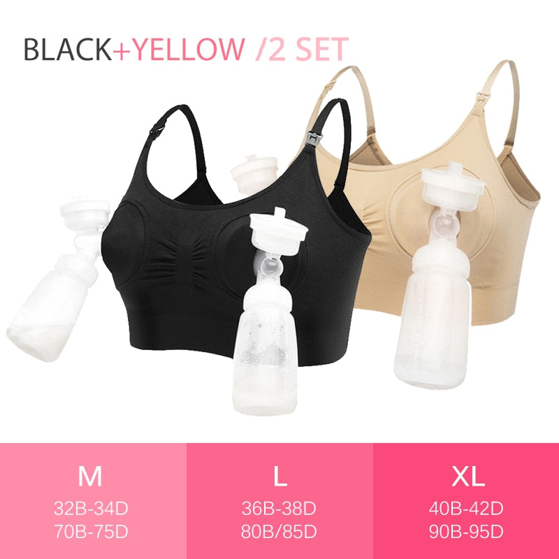 2 PCS Breastfeeding Pumping Bra/ Nursing Bra