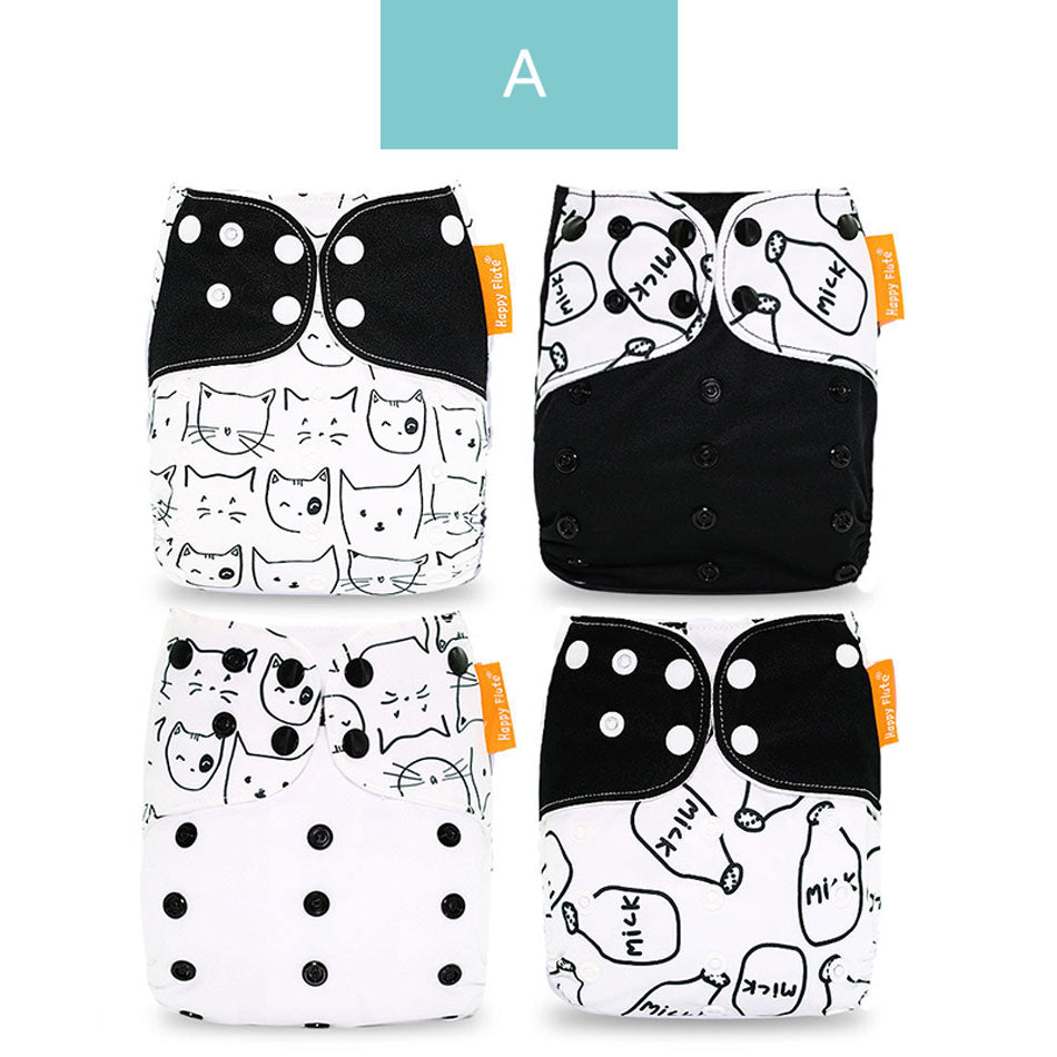 4PCS Baby Cloth Diaper -Environmental Friendly