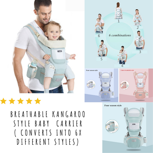 Breathable Kangaroo style Baby  Carrier ( Converts into 6x different styles)