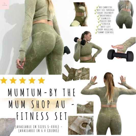 MUMTUM-BY The Mum Shop AU-Gym/Yoga/Pilates/Running/Woman's Fitness 2PC Set