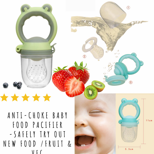 Anti-Choke Baby Food Pacifier -Safely try out new food /Fruit & Veg