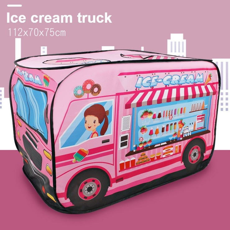 Kids Foldable Play Tents -Police car, Fire Truck, Ice Cream Truck,Bus