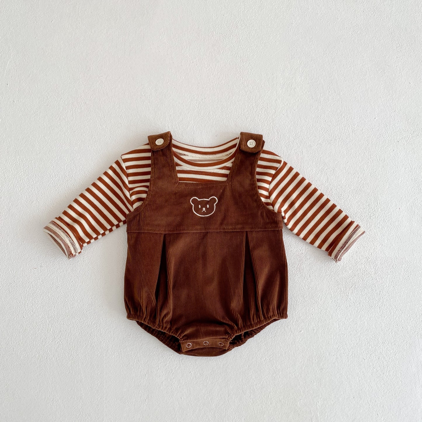 2PCS Baby/Toddler Autumn Romper Set (size: 3months-3years)
