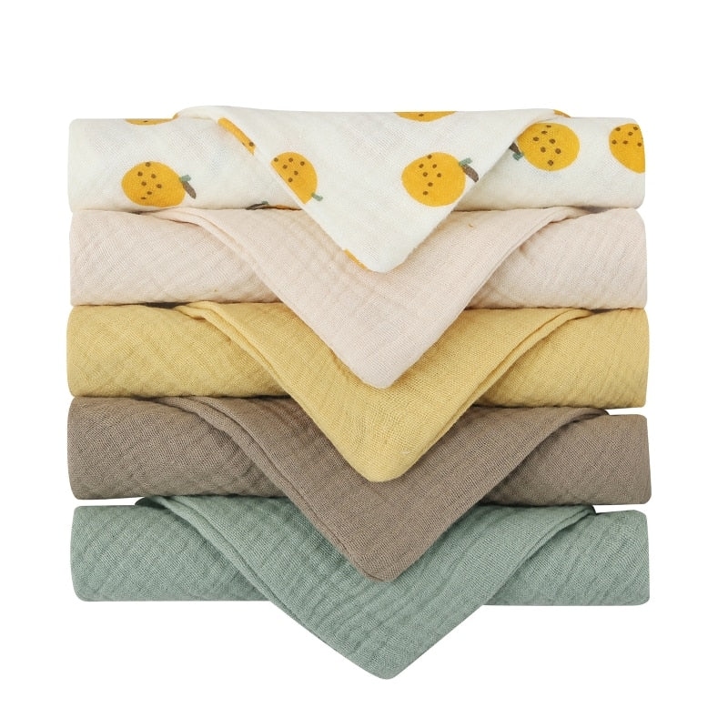 5PCS 100% Cotton Baby Face Towels