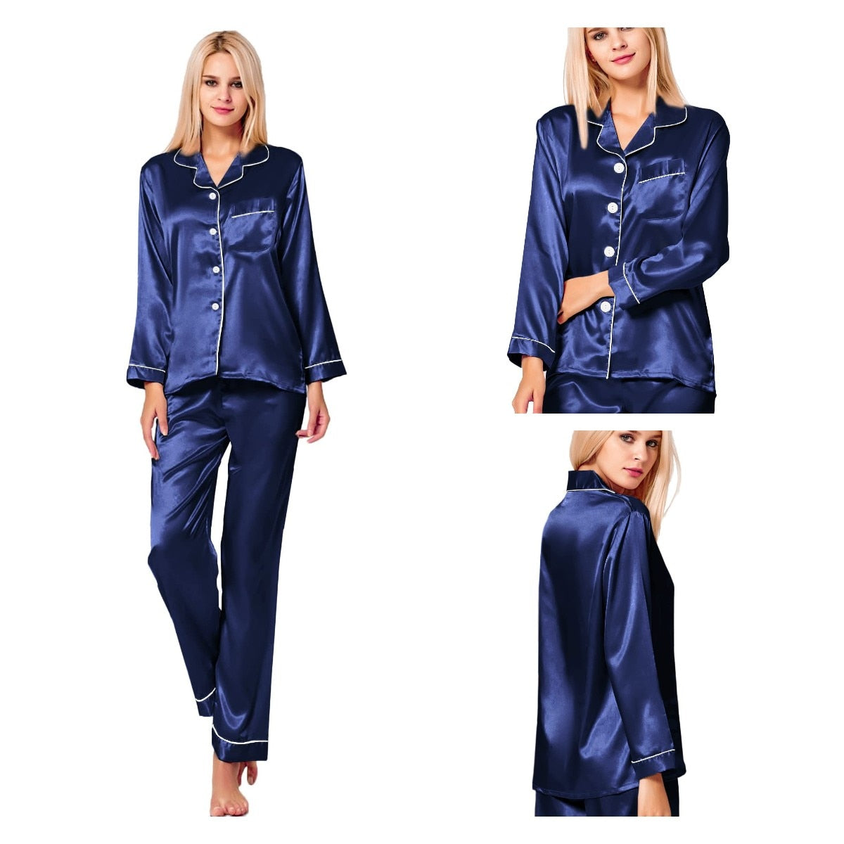 The Mum Shop AU-Women's Silk Winters Pajama Set(5+ Colors ) Sizes:S-XXL