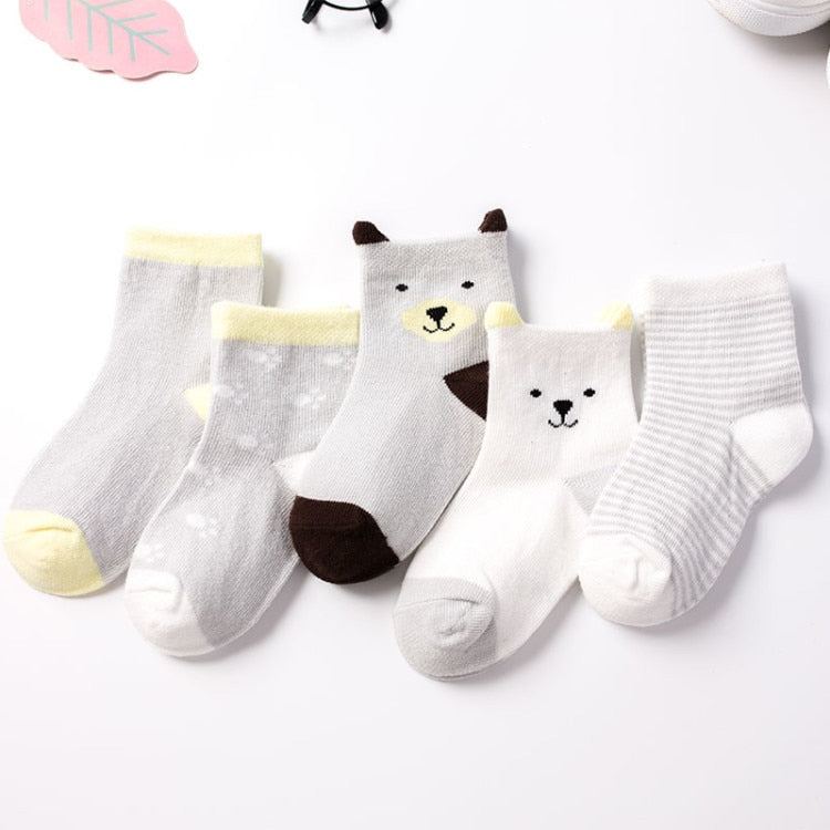 5xPairs Baby/toddler/Scholar Socks Size 0-1-3-7Y