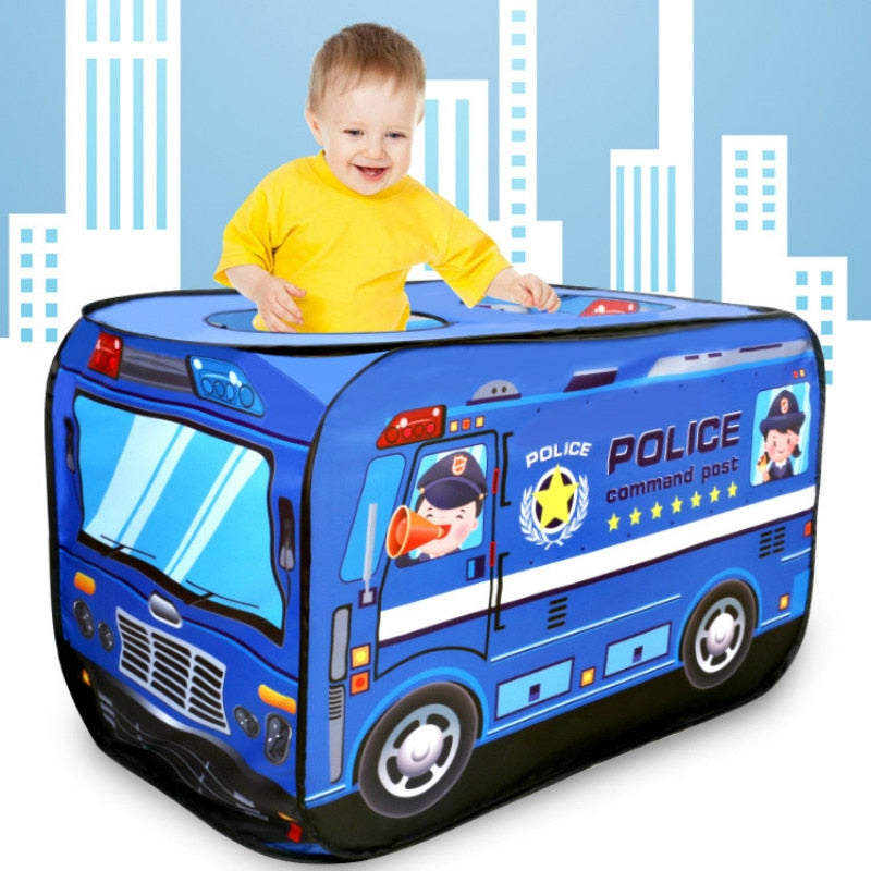 Kids Foldable Play Tents -Police car, Fire Truck, Ice Cream Truck,Bus