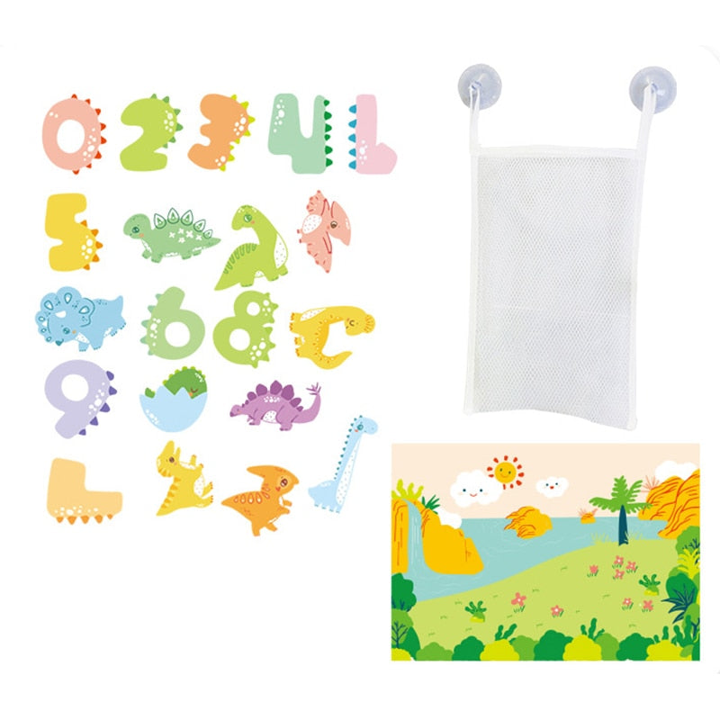 Baby/Toddler educational Bath Foam Stickies