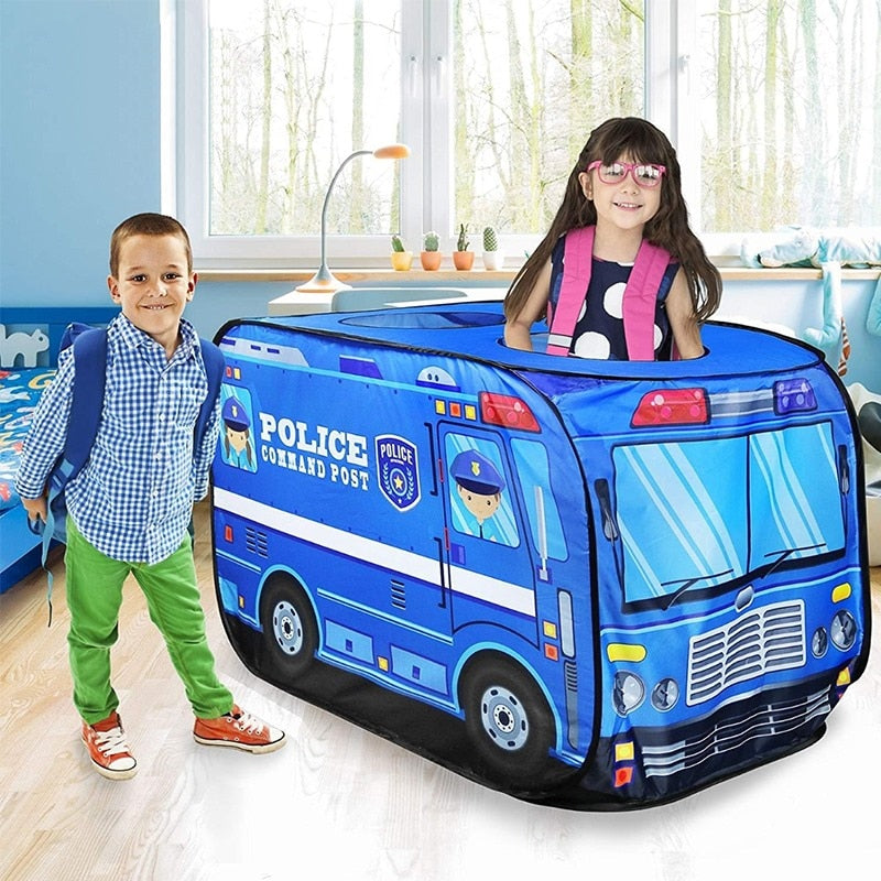 Kids Foldable Play Tents -Police car, Fire Truck, Ice Cream Truck,Bus