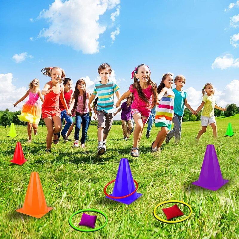 Toddler /Kids/Pre-Schooler Outdoor Educational Fitness Cone Kit