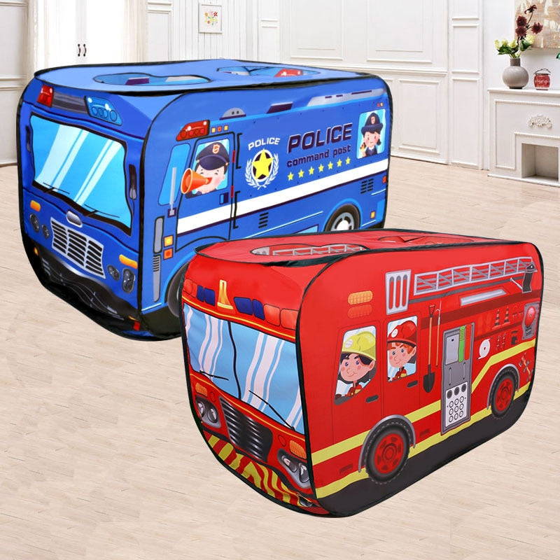 Kids Foldable Play Tents -Police car, Fire Truck, Ice Cream Truck,Bus