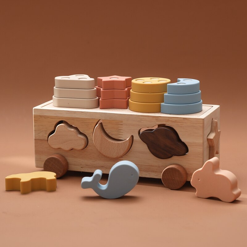 Toddler Natural Montessori Educational Wooden Toy Set-3 styles to choose  from