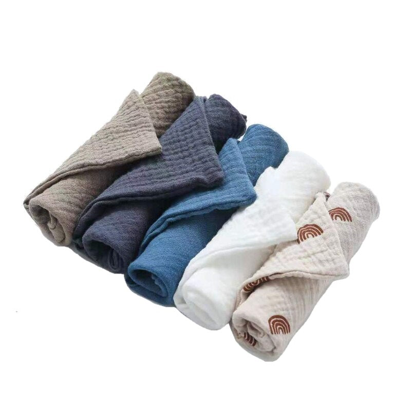 5PCS 100% Cotton Baby Face Towels