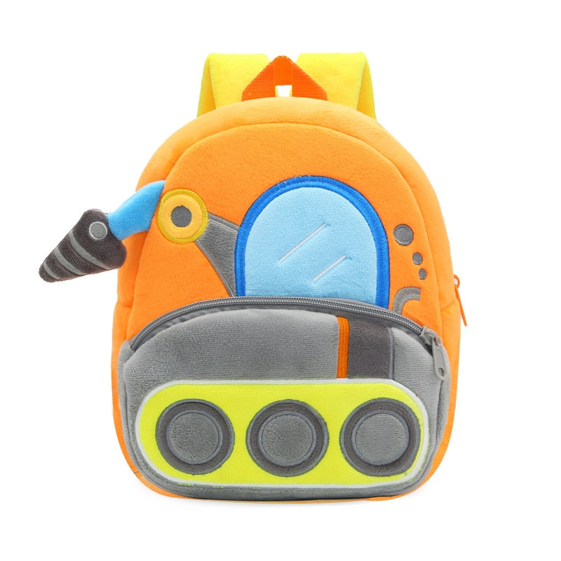 3D Construction Themed kids/ pre-school/ kindergarten backpack (excavator)12 styles to choose from