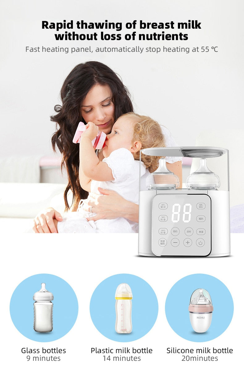 All-in-1 Electric Baby Bottle Warmer/Sterilizer( BPA Free ) 3 colors to choose from