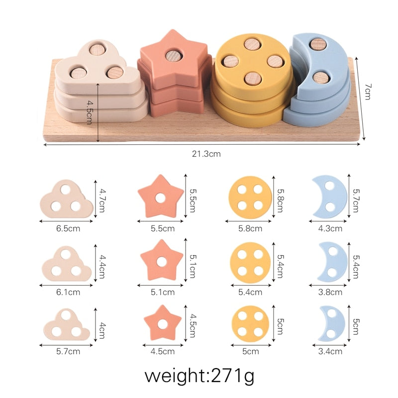 Toddler Natural Montessori Educational Wooden Toy Set-3 styles to choose  from
