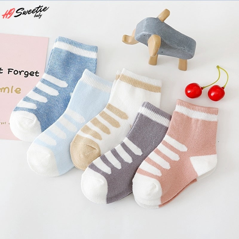 5xPairs Baby/toddler/Scholar Socks Size 0-1-3-7Y