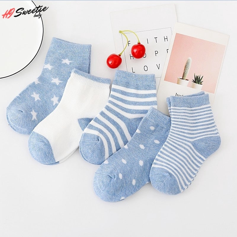 5xPairs Baby/toddler/Scholar Socks Size 0-1-3-7Y