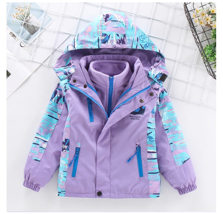 The Mum Shop AU- 2PCS Girls Thick Winter Jacket (Available in 2x Colors) 7x sizes to choose from