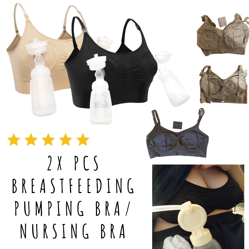 2 PCS Breastfeeding Pumping Bra/ Nursing Bra