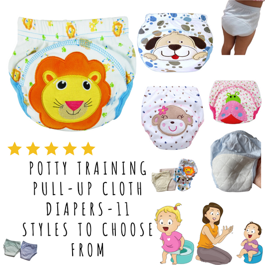 Potty Training Pull-Up Cloth diapers-11 styles to choose from