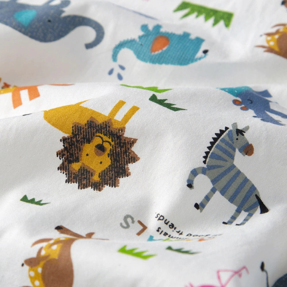 Baby -Animal Safari outfit -Buttoned BabyGrow/Romper